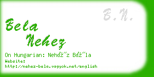 bela nehez business card